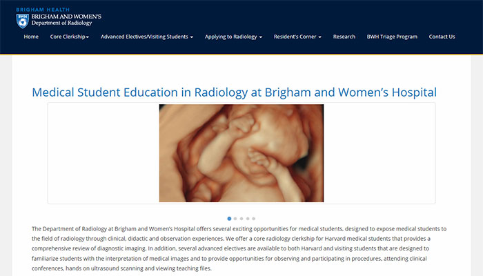 Medical Student Education in Radiology at Brigham and Women’s Hospital Intranet Site