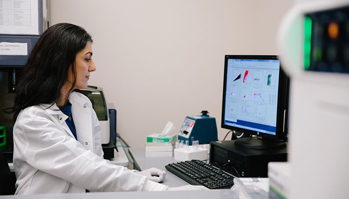 Giulia Escobar (pictured) and colleagues are examining the effects of checkpoint blockade therapies on different populations of T cells, a key class of immune cells in tumors.