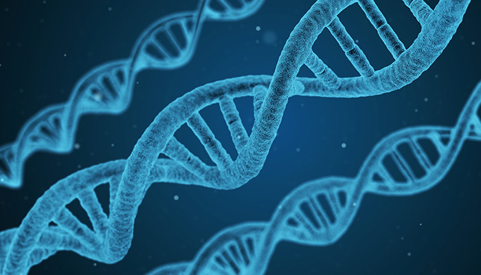 Blue DNA stock image
