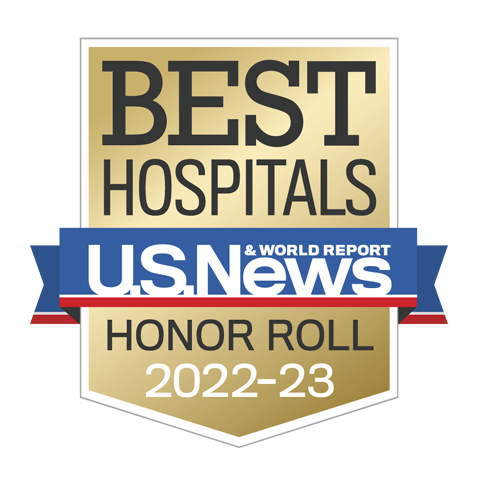 US News Top Hospitals badge for 2022-2023
