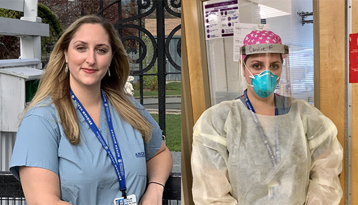 Nurse Ferzoco without and with PPE during COVID-19 Pandemic
