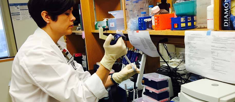 Katherine Gregory in the Lab