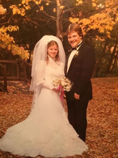 Bob and his wife Annette on their wedding day
