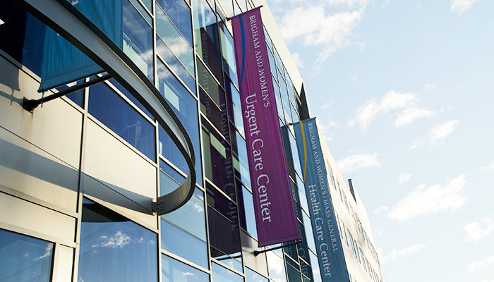 Building with urgent care banner