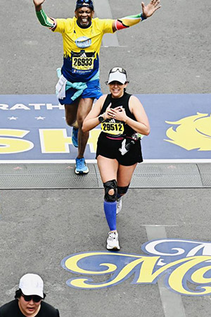 Runners at the finish line