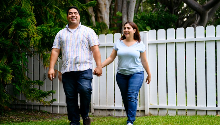 couple holding hands