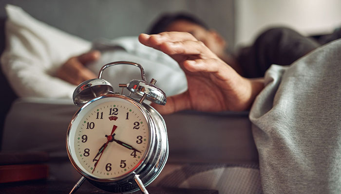 Closeup on an alarm clock
