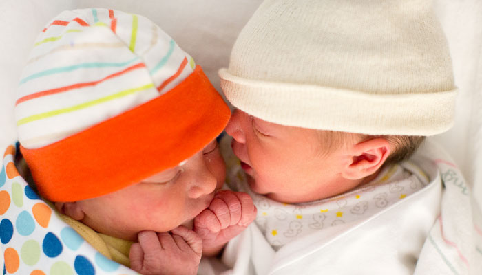 Twins cared for in NICU
