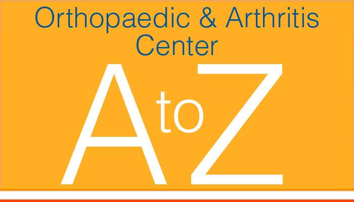 The Orthopaedic & Arthritis Center A to Z listing.