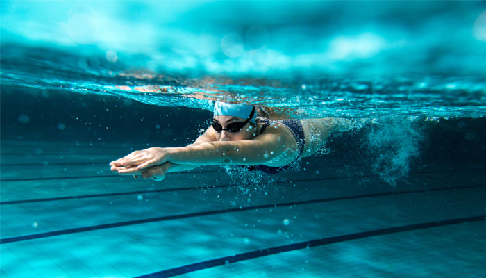 Woman swimming